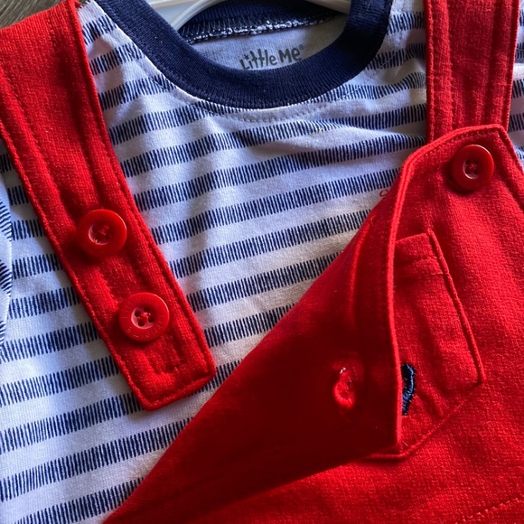 Little Me, 2 piece overall and tee set size 9 mos. NWT! - Picture 2 of 16
